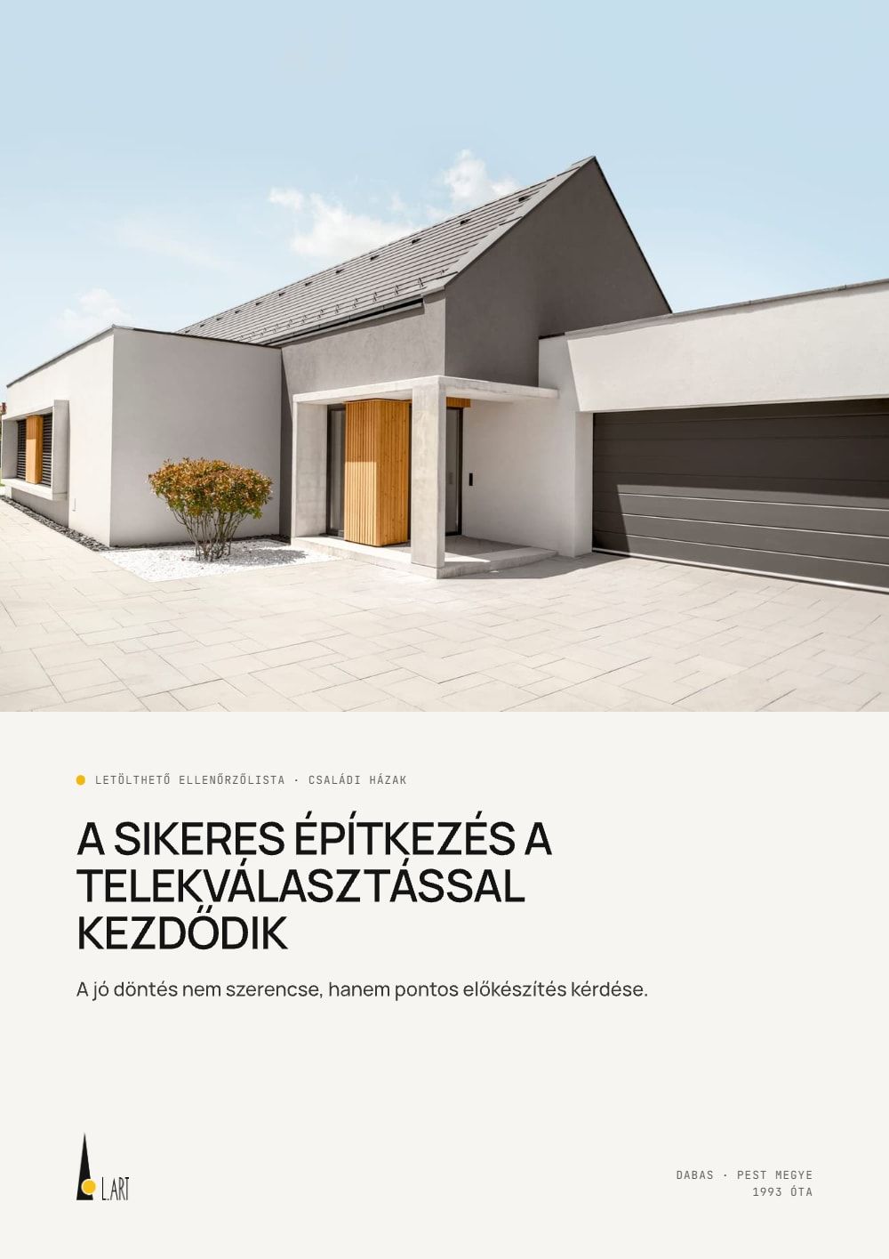 A sikeres építkezés a telekválasztással kezdődik – letölthető ellenőrzőlista, borító